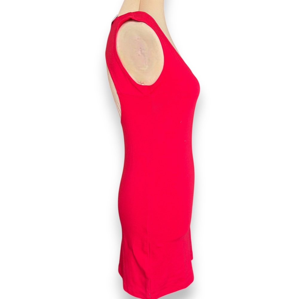 FOREVER 21 red bodycon dress open back sleeveless stretch small - Picture 4 of 8